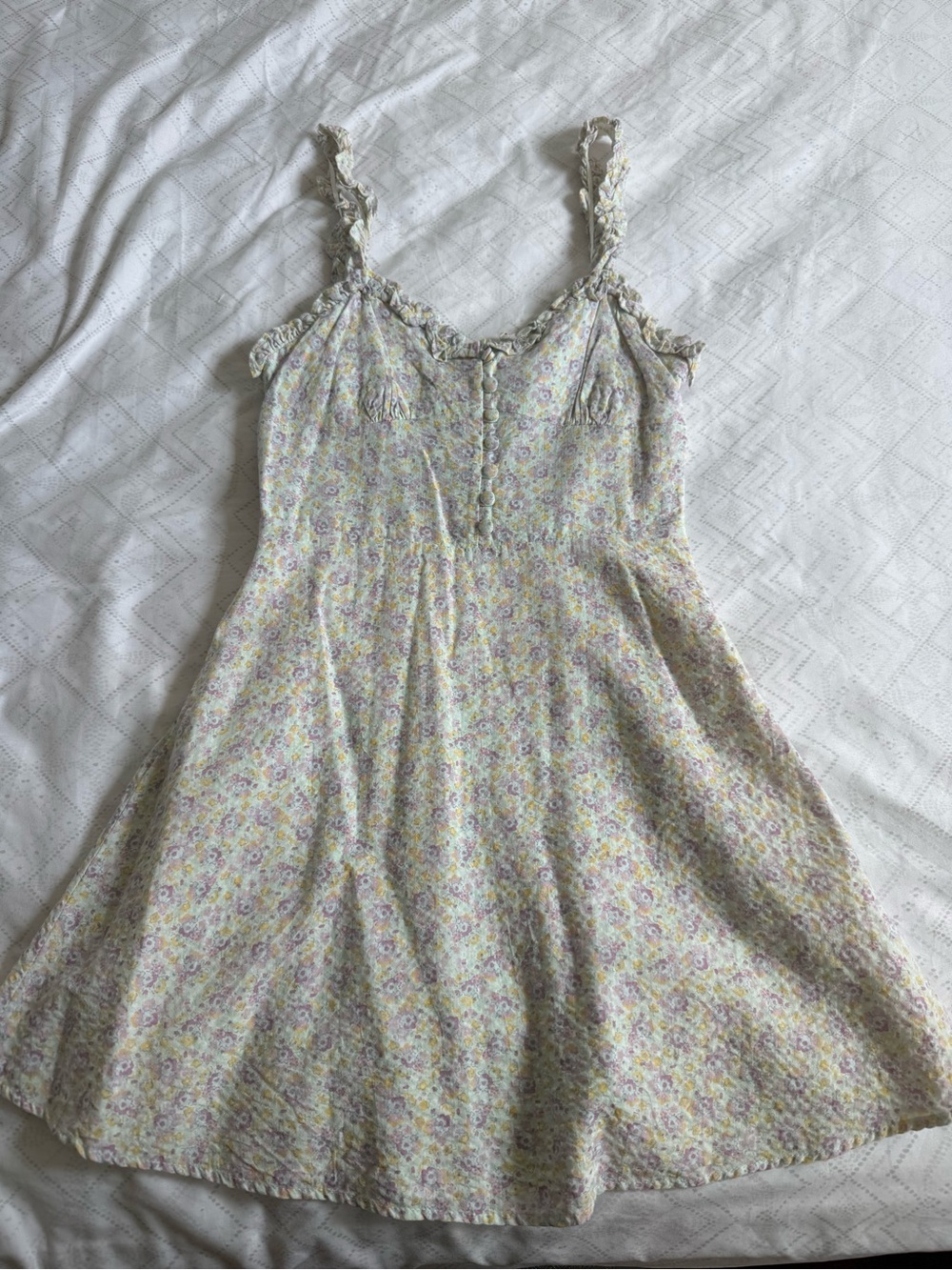 Zara Mini Floral Sundress - Yellow & Lavender
